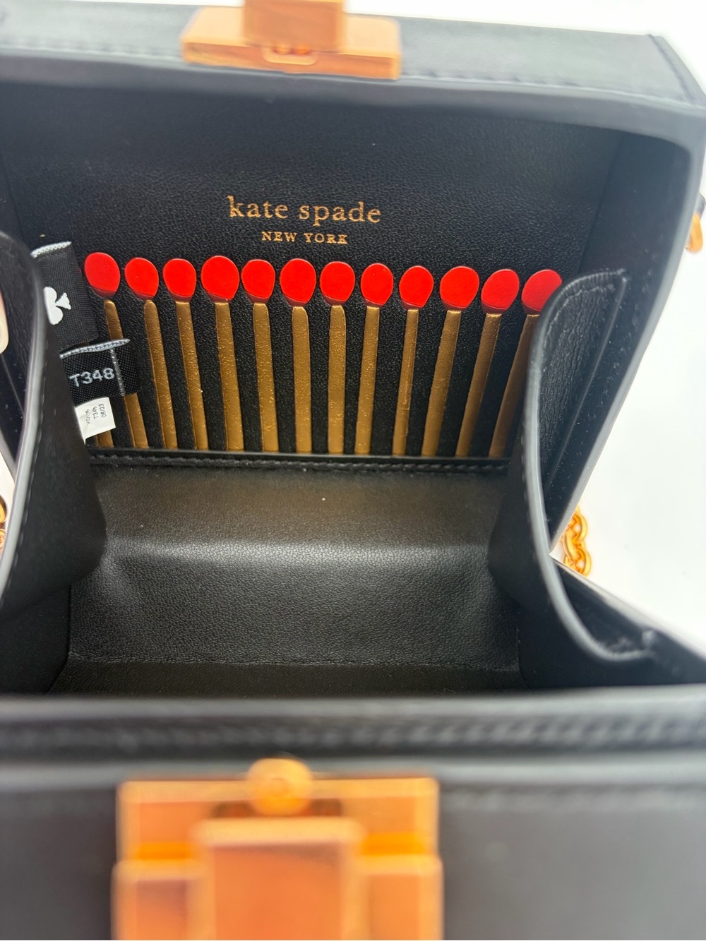 kate spade Black Mini 'Jazz Bar' Embellished Box Bag - Picture 5 of 9